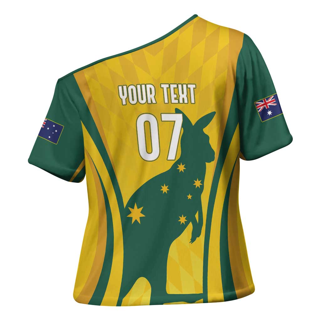 Australia Socceroos Custom Cross Shoulder Shirt 2026 Forever Golden - Wonder Print Shop