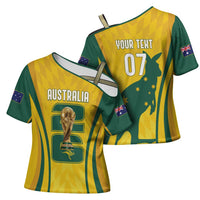 Australia Socceroos Custom Cross Shoulder Shirt 2026 Forever Golden - Wonder Print Shop