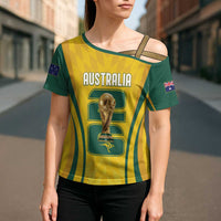 Australia Socceroos Custom Cross Shoulder Shirt 2026 Forever Golden - Wonder Print Shop