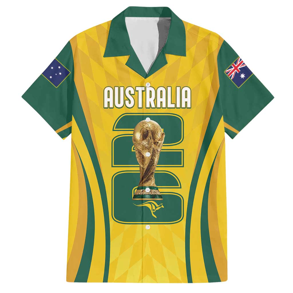 Australia Socceroos Custom Hawaiian Shirt 2026 Forever Golden - Wonder Print Shop