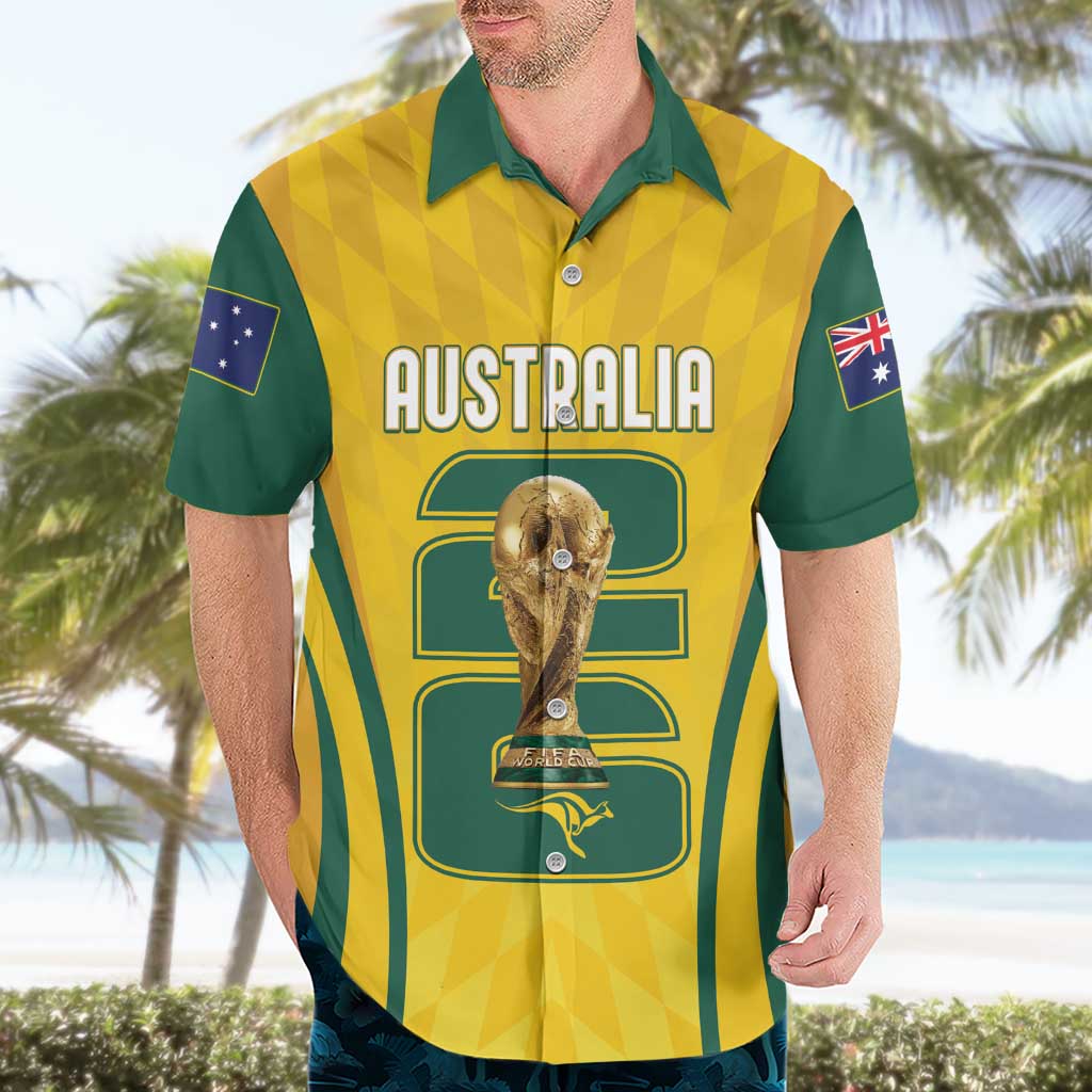 Australia Socceroos Custom Hawaiian Shirt 2026 Forever Golden - Wonder Print Shop