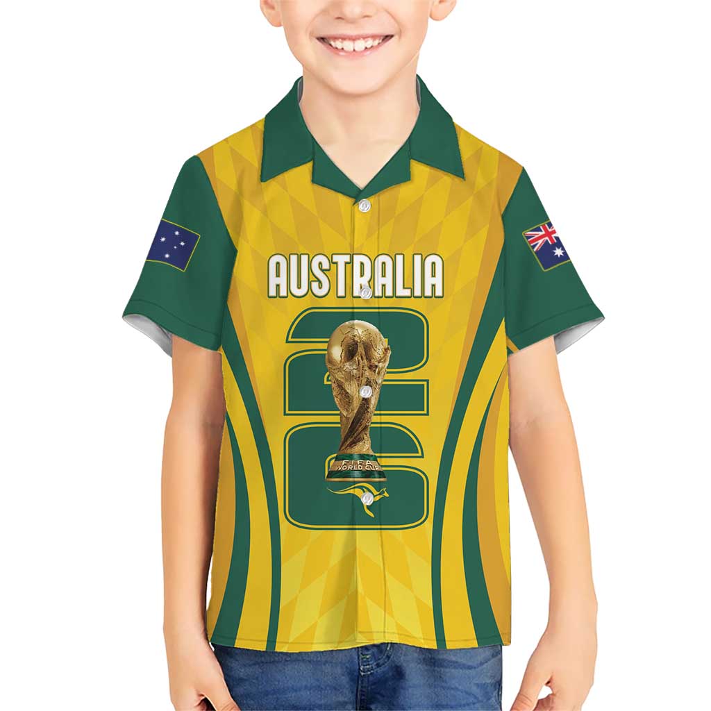 Australia Socceroos Custom Hawaiian Shirt 2026 Forever Golden - Wonder Print Shop