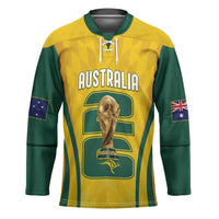 Australia Socceroos Custom Hockey Jersey 2026 Forever Golden - Wonder Print Shop