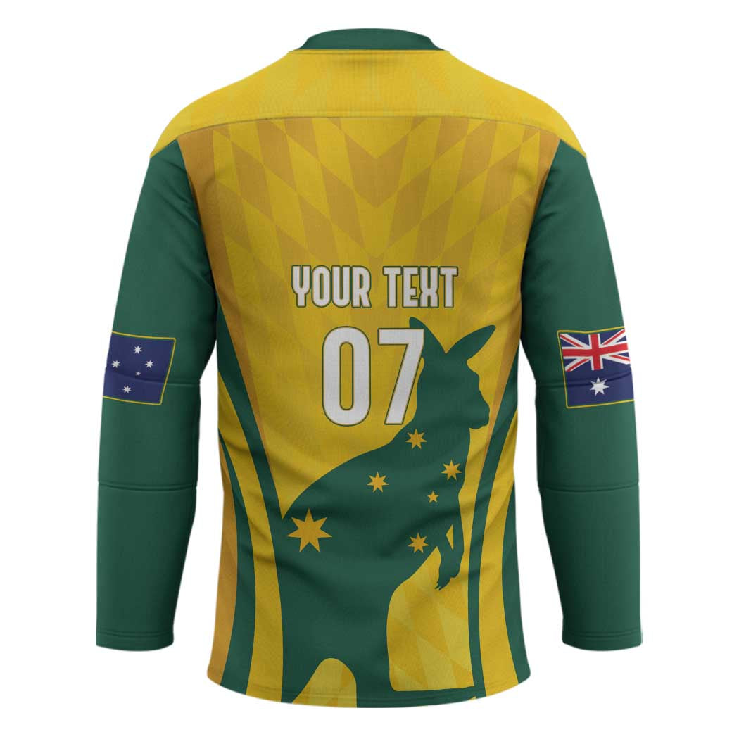 Australia Socceroos Custom Hockey Jersey 2026 Forever Golden - Wonder Print Shop