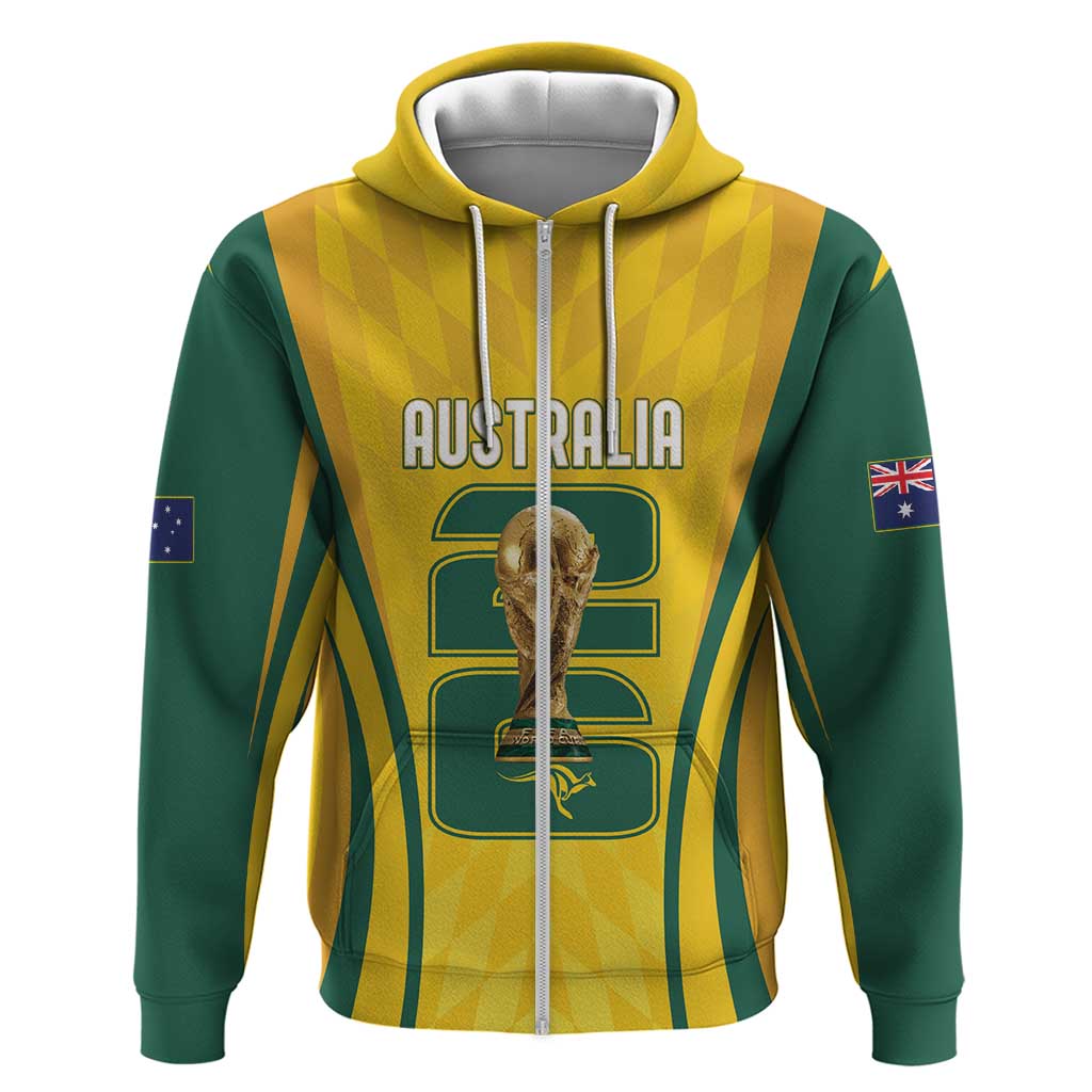 Australia Socceroos Custom Hoodie 2026 Forever Golden - Wonder Print Shop