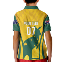 Australia Socceroos Custom Kid Polo Shirt 2026 Forever Golden - Wonder Print Shop