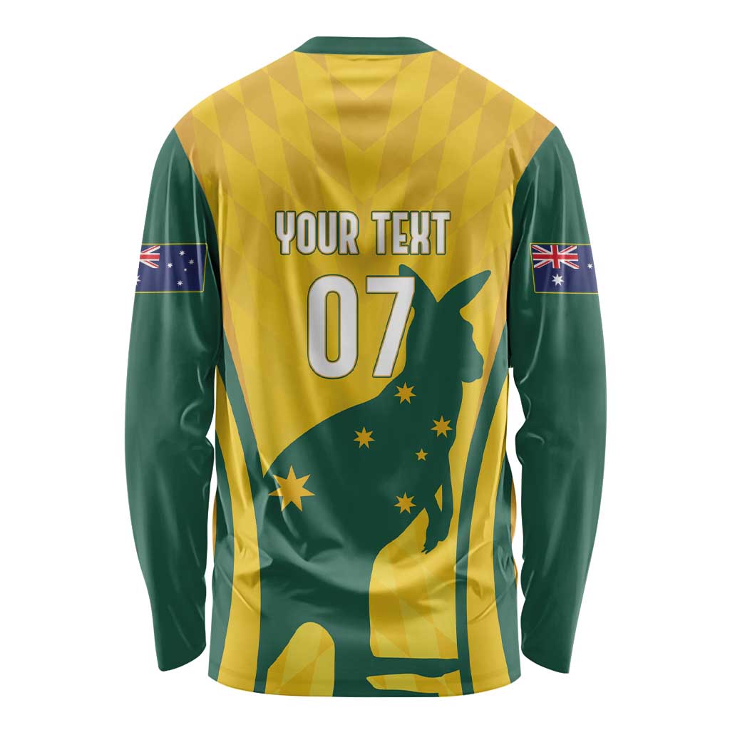 Australia Socceroos Custom Long Sleeve Shirt 2026 Forever Golden - Wonder Print Shop