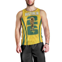 Australia Socceroos Custom Men Tank Top 2026 Forever Golden - Wonder Print Shop
