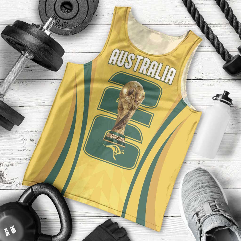 Australia Socceroos Custom Men Tank Top 2026 Forever Golden - Wonder Print Shop
