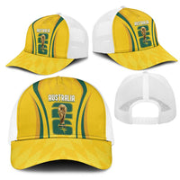 Australia Socceroos Custom Mesh Trucker Cap 2026 Forever Golden - Wonder Print Shop