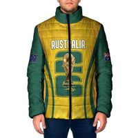 Australia Socceroos Custom Padded Jacket 2026 Forever Golden - Wonder Print Shop