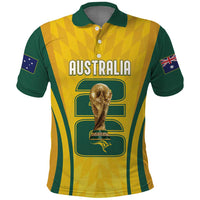 Australia Socceroos Custom Polo Shirt 2026 Forever Golden - Wonder Print Shop