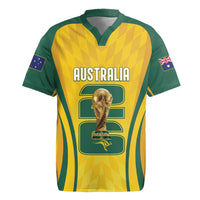 Australia Socceroos Custom Rugby Jersey 2026 Forever Golden - Wonder Print Shop
