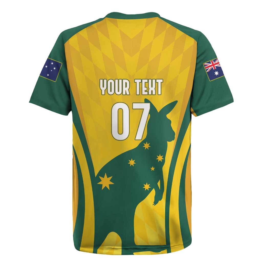 Australia Socceroos Custom Rugby Jersey 2026 Forever Golden - Wonder Print Shop