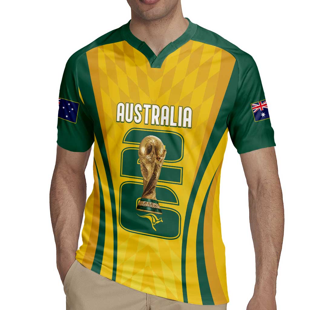 Australia Socceroos Custom Rugby Jersey 2026 Forever Golden - Wonder Print Shop