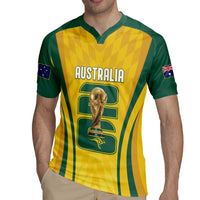 Australia Socceroos Custom Rugby Jersey 2026 Forever Golden - Wonder Print Shop