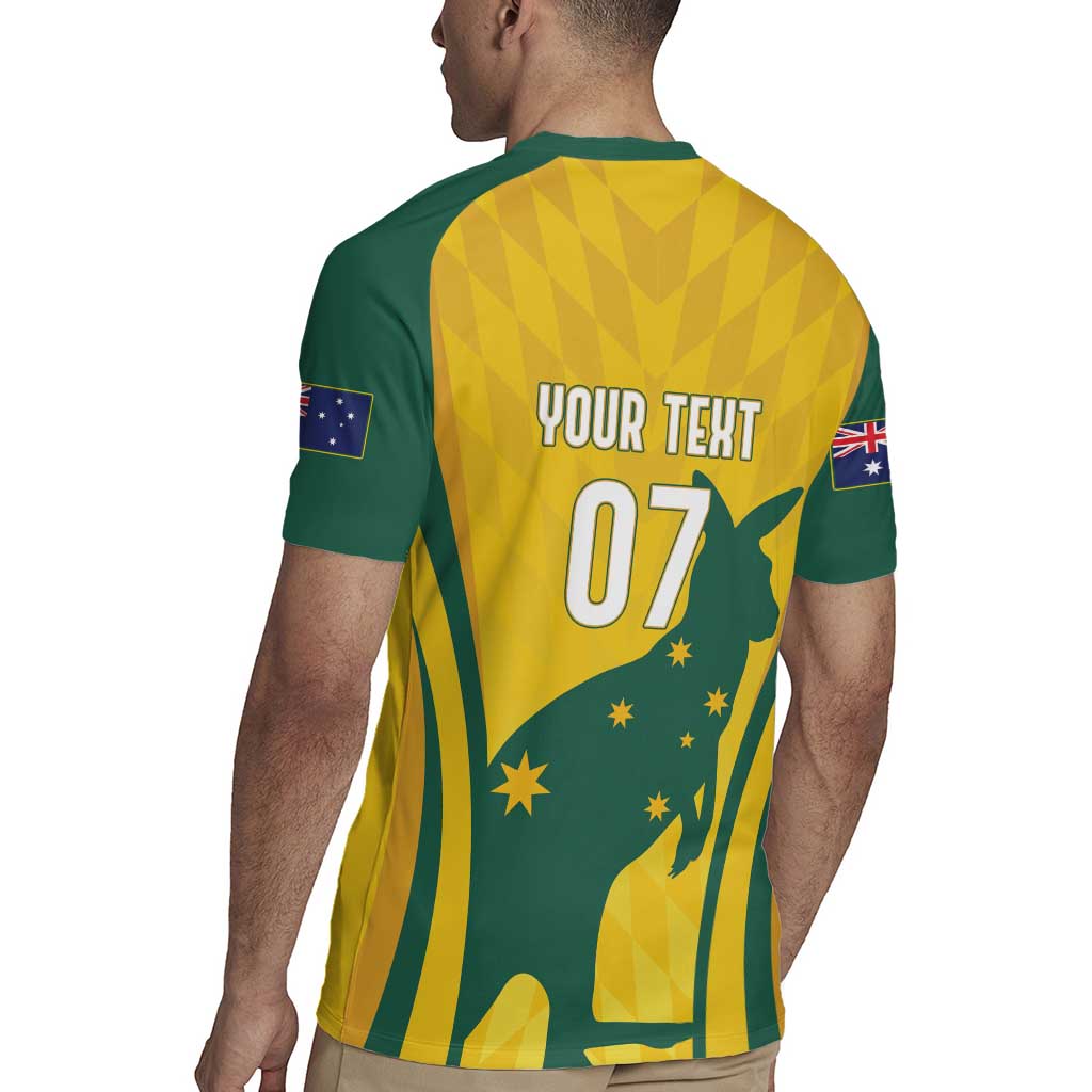 Australia Socceroos Custom Rugby Jersey 2026 Forever Golden - Wonder Print Shop