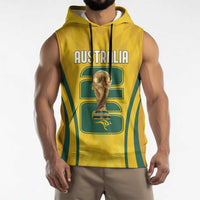 Australia Socceroos Custom Sleeveless Hoodie 2026 Forever Golden - Wonder Print Shop