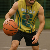 Australia Socceroos Custom Sleeveless Hoodie 2026 Forever Golden - Wonder Print Shop