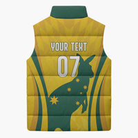 Australia Socceroos Custom Sleeveless Puffer Jacket 2026 Forever Golden - Wonder Print Shop