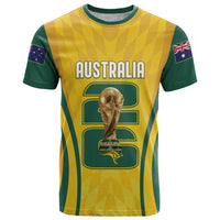 Australia Socceroos Custom T Shirt 2026 Forever Golden - Wonder Print Shop