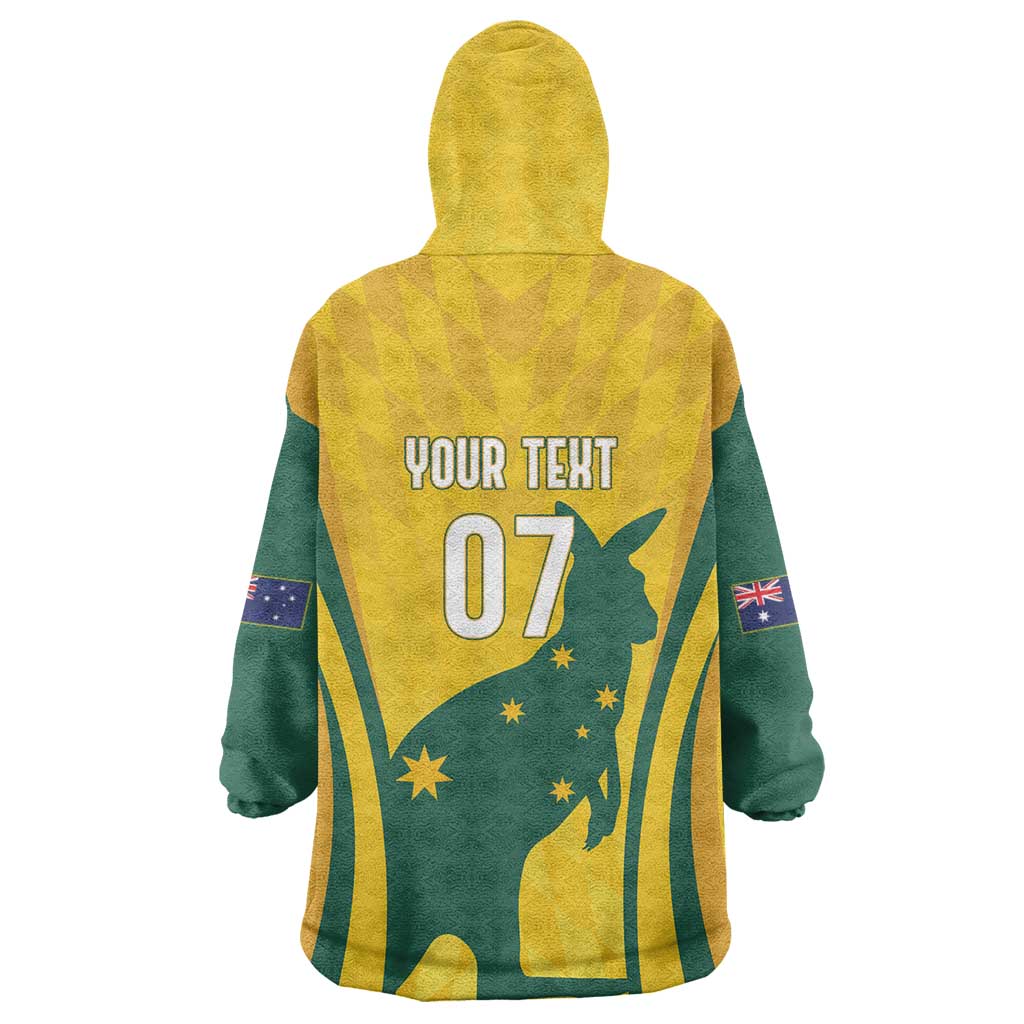Australia Socceroos Custom Wearable Blanket Hoodie 2026 Forever Golden - Wonder Print Shop