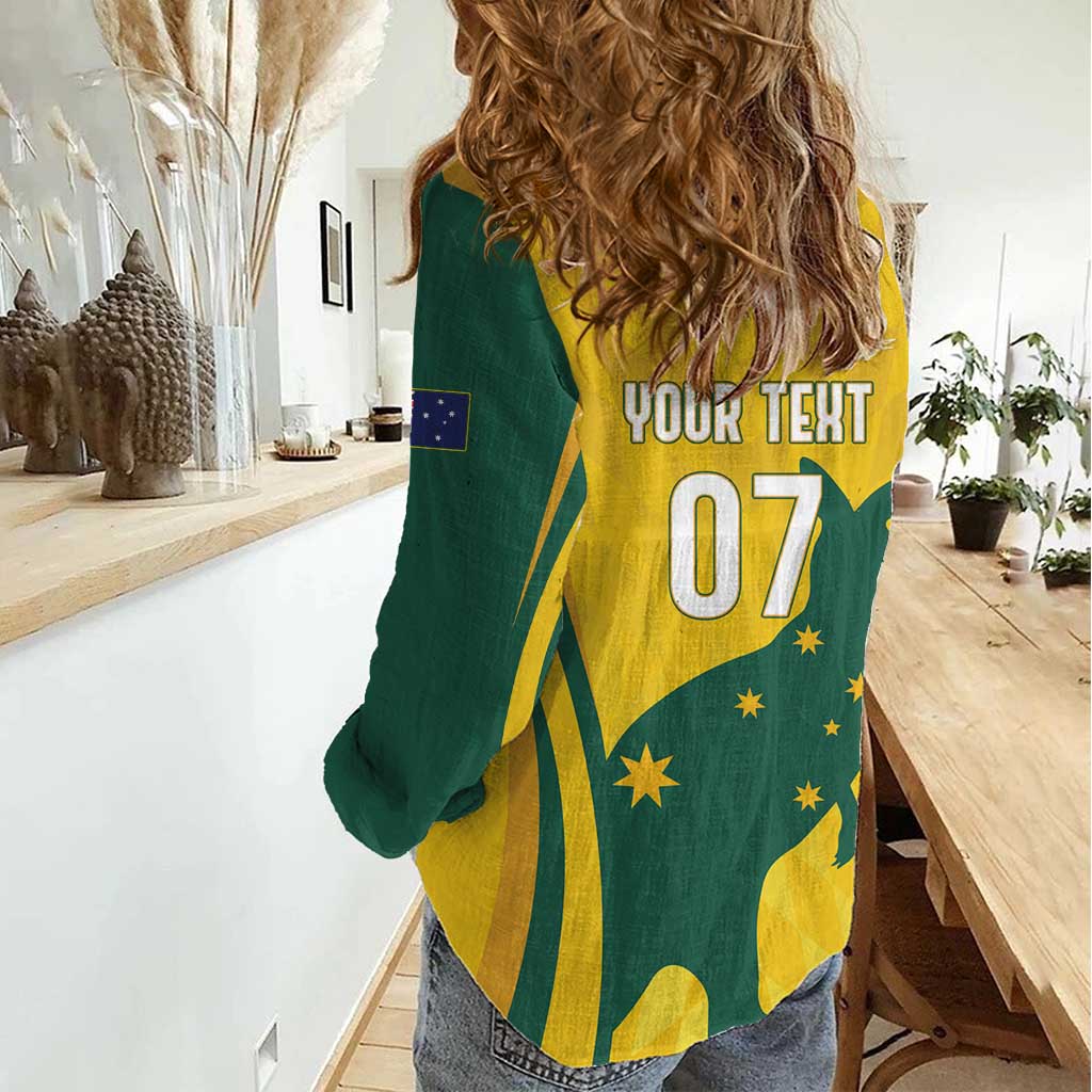 Australia Socceroos Custom Women Casual Shirt 2026 Forever Golden - Wonder Print Shop
