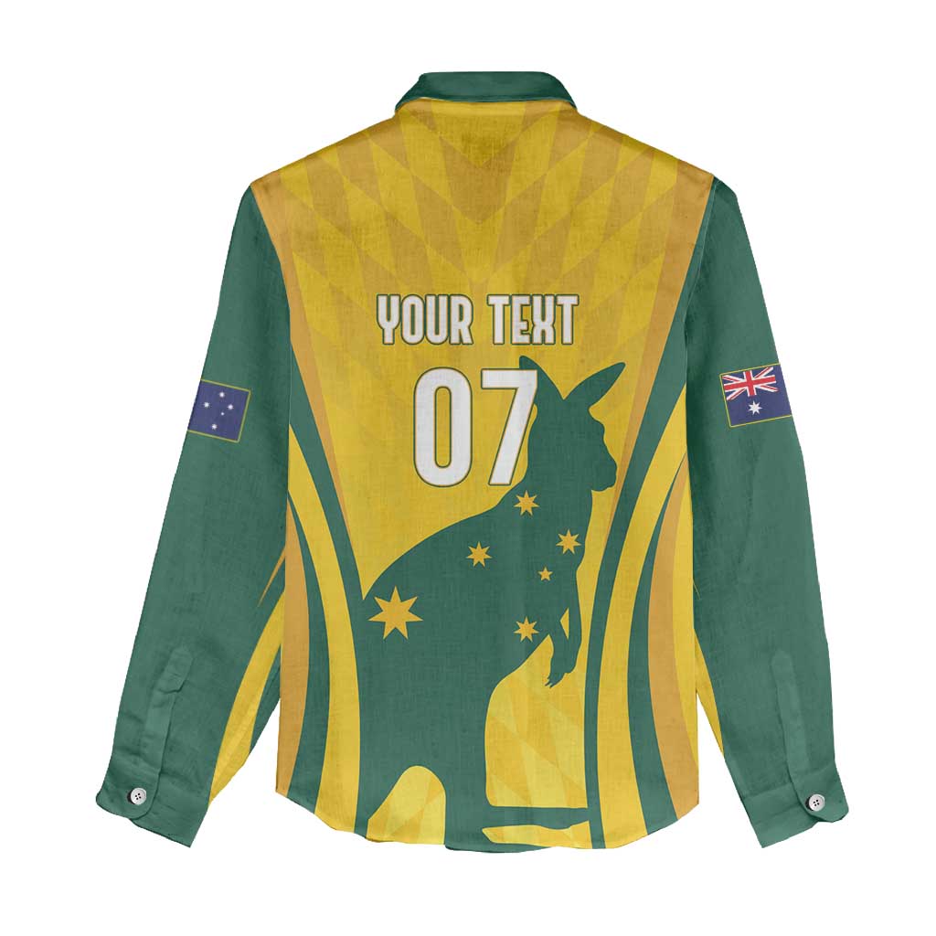 Australia Socceroos Custom Women Casual Shirt 2026 Forever Golden - Wonder Print Shop