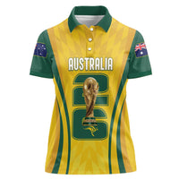 Australia Socceroos Custom Women Polo Shirt 2026 Forever Golden - Wonder Print Shop