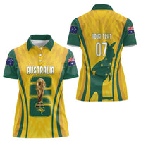 Australia Socceroos Custom Women Polo Shirt 2026 Forever Golden - Wonder Print Shop
