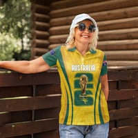 Australia Socceroos Custom Women Polo Shirt 2026 Forever Golden - Wonder Print Shop