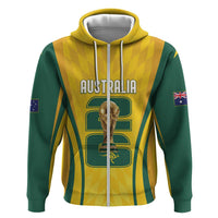 Australia Socceroos Custom Zip Hoodie 2026 Forever Golden - Wonder Print Shop