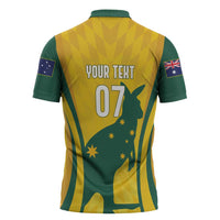 Australia Socceroos Custom Zipper Polo Shirt 2026 Forever Golden - Wonder Print Shop