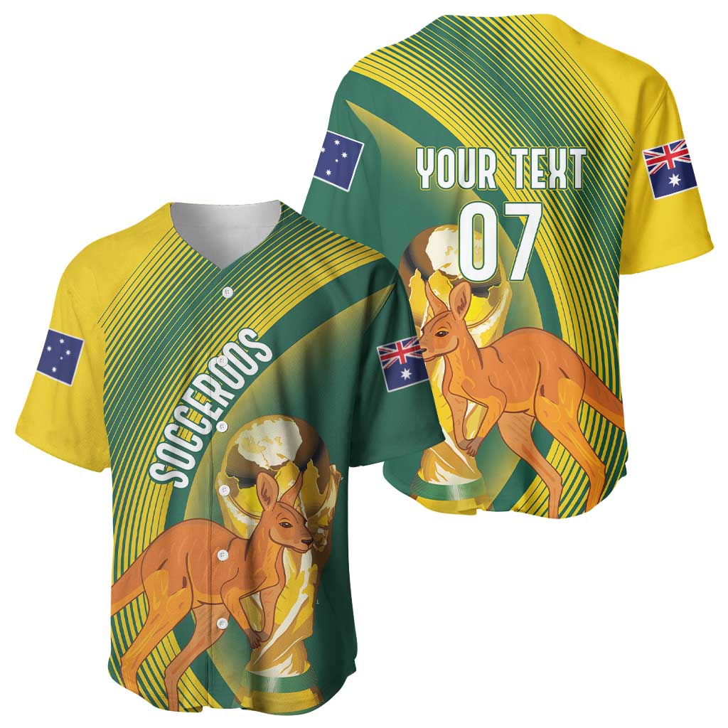 Australia Socceroos WC2026 Custom Baseball Jersey Golden Champions - Wonder Print Shop