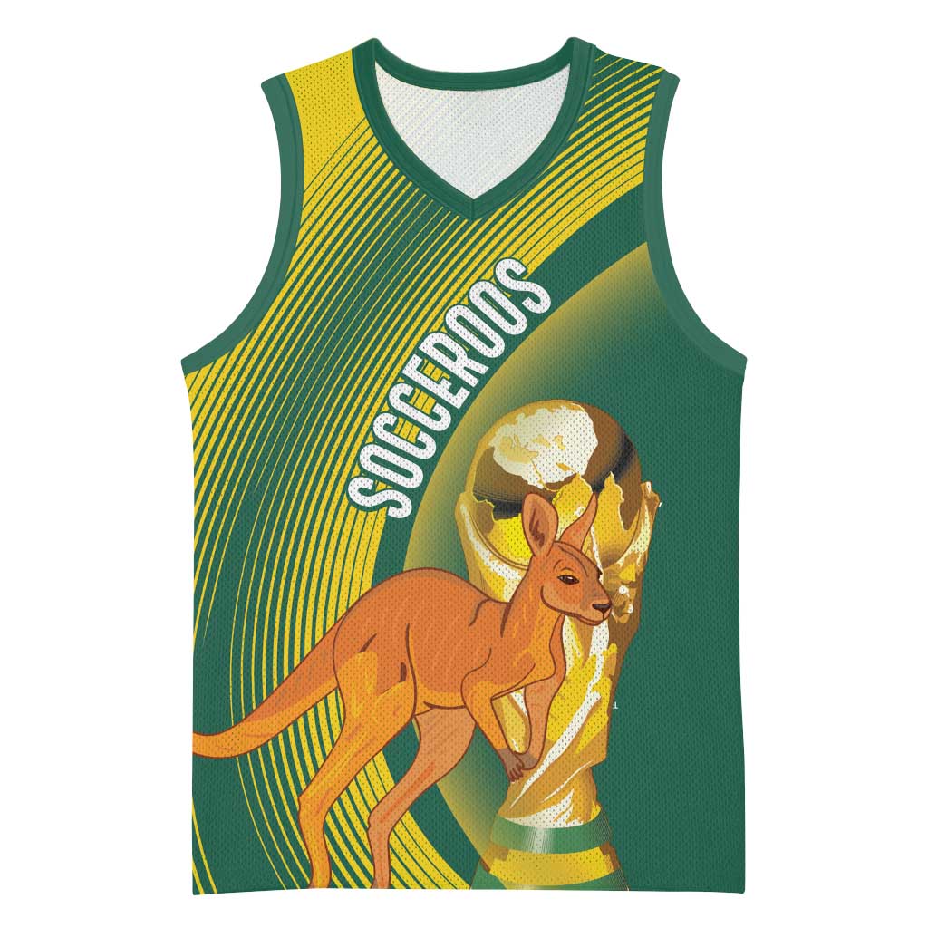 Australia Socceroos WC2026 Custom Basketball Jersey Golden Champions - Wonder Print Shop