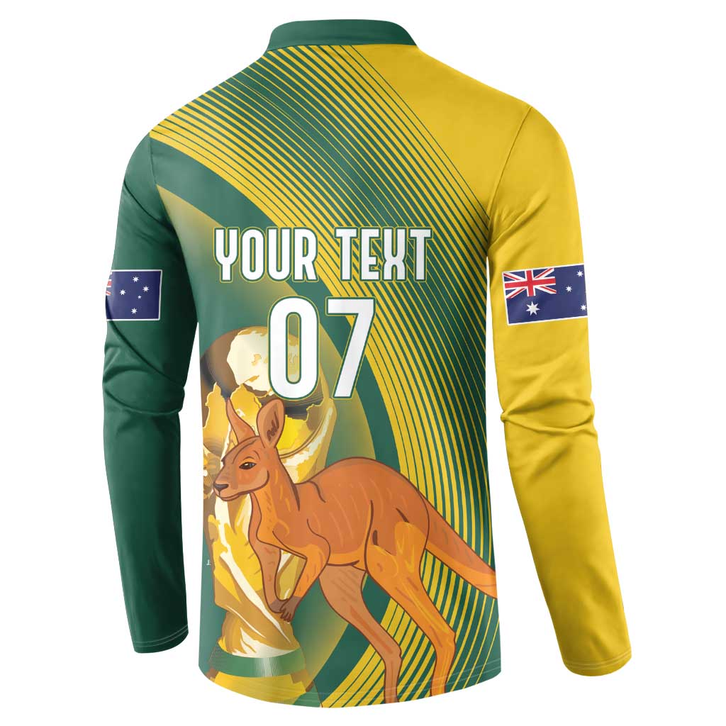 Australia Socceroos WC2026 Custom Button Sweatshirt Golden Champions - Wonder Print Shop