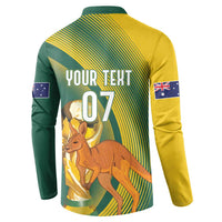 Australia Socceroos WC2026 Custom Button Sweatshirt Golden Champions - Wonder Print Shop