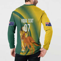 Australia Socceroos WC2026 Custom Button Sweatshirt Golden Champions - Wonder Print Shop