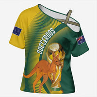 Australia Socceroos WC2026 Custom Cross Shoulder Shirt Golden Champions - Wonder Print Shop