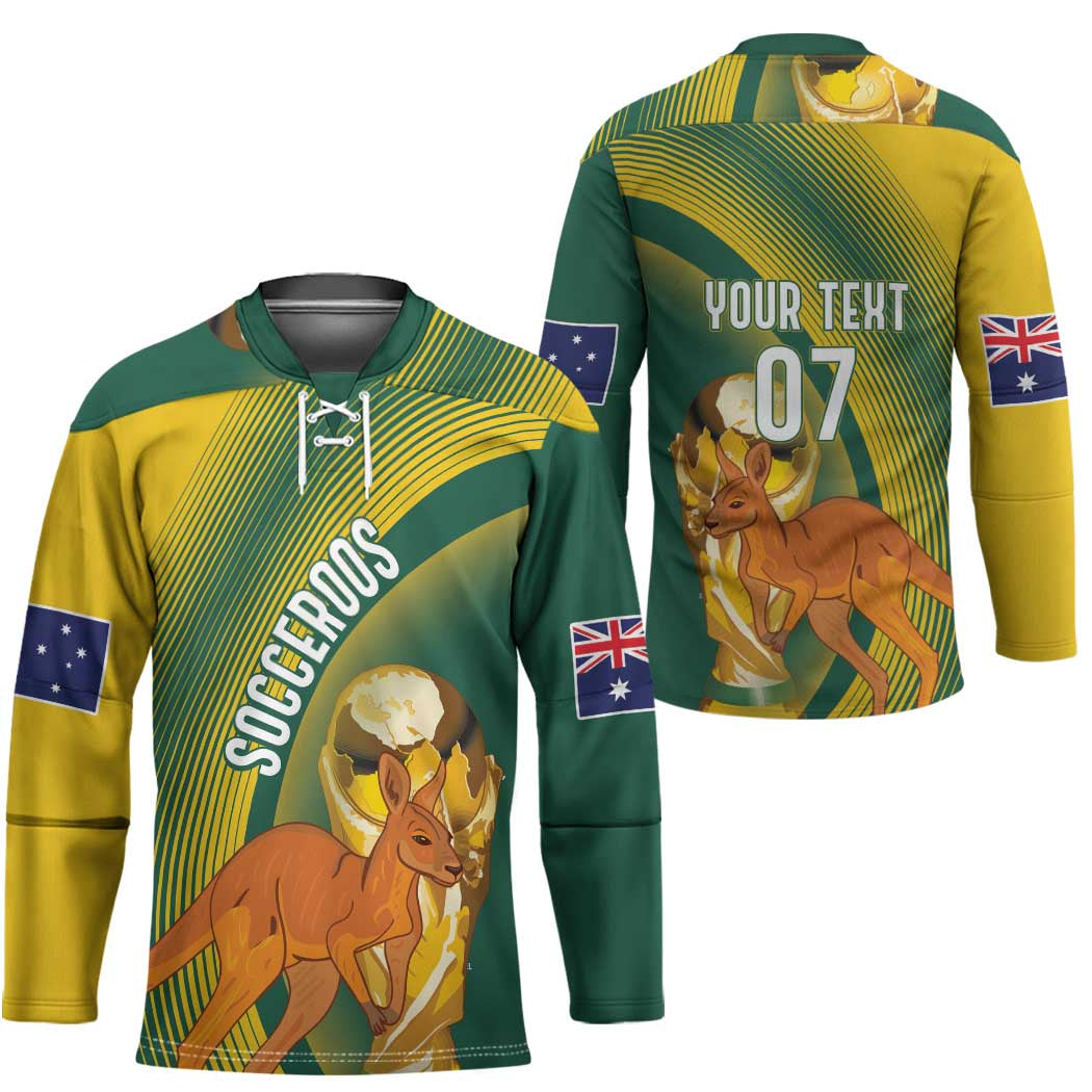 Australia Socceroos WC2026 Custom Hockey Jersey Golden Champions - Wonder Print Shop