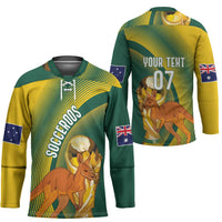 Australia Socceroos WC2026 Custom Hockey Jersey Golden Champions - Wonder Print Shop