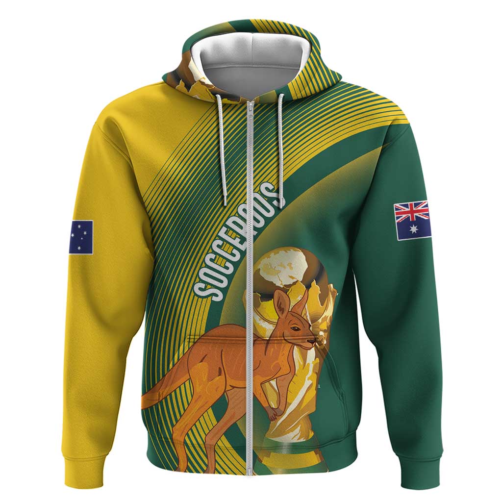Australia Socceroos WC2026 Custom Hoodie Golden Champions - Wonder Print Shop