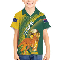 Australia Socceroos WC2026 Custom Kid Hawaiian Shirt Golden Champions - Wonder Print Shop