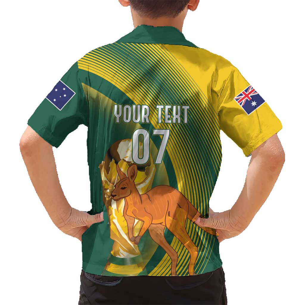 Australia Socceroos WC2026 Custom Kid Hawaiian Shirt Golden Champions - Wonder Print Shop