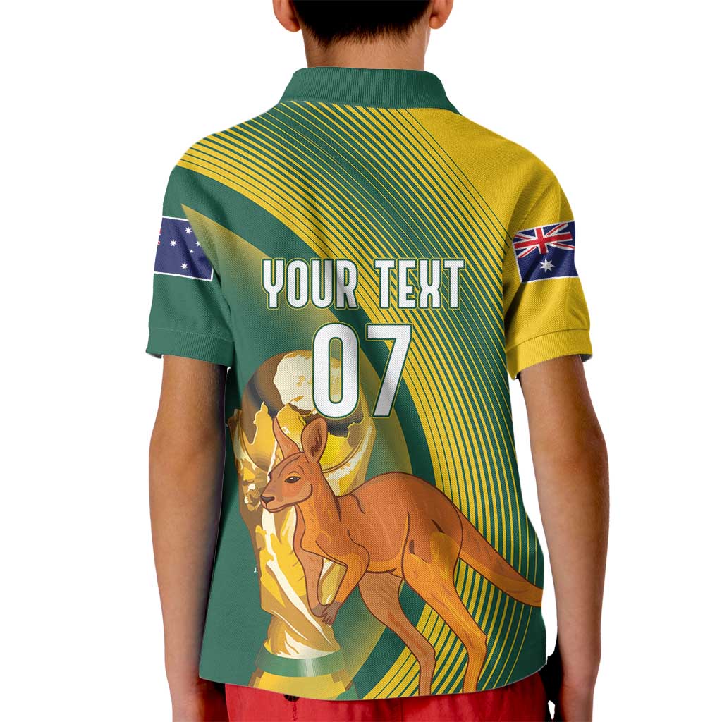 Australia Socceroos WC2026 Custom Kid Polo Shirt Golden Champions - Wonder Print Shop