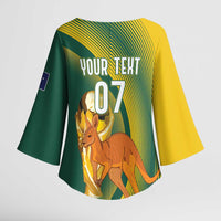 Australia Socceroos WC2026 Custom Kimono Sleeve Blouse Golden Champions - Wonder Print Shop