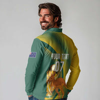 Australia Socceroos WC2026 Custom Long Sleeve Polo Shirt Golden Champions - Wonder Print Shop