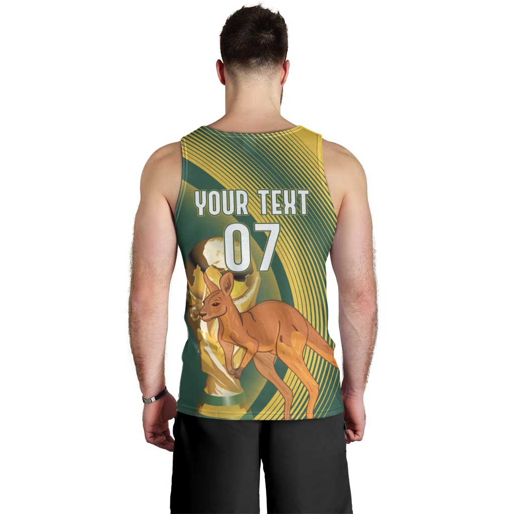 Australia Socceroos WC2026 Custom Men Tank Top Golden Champions - Wonder Print Shop