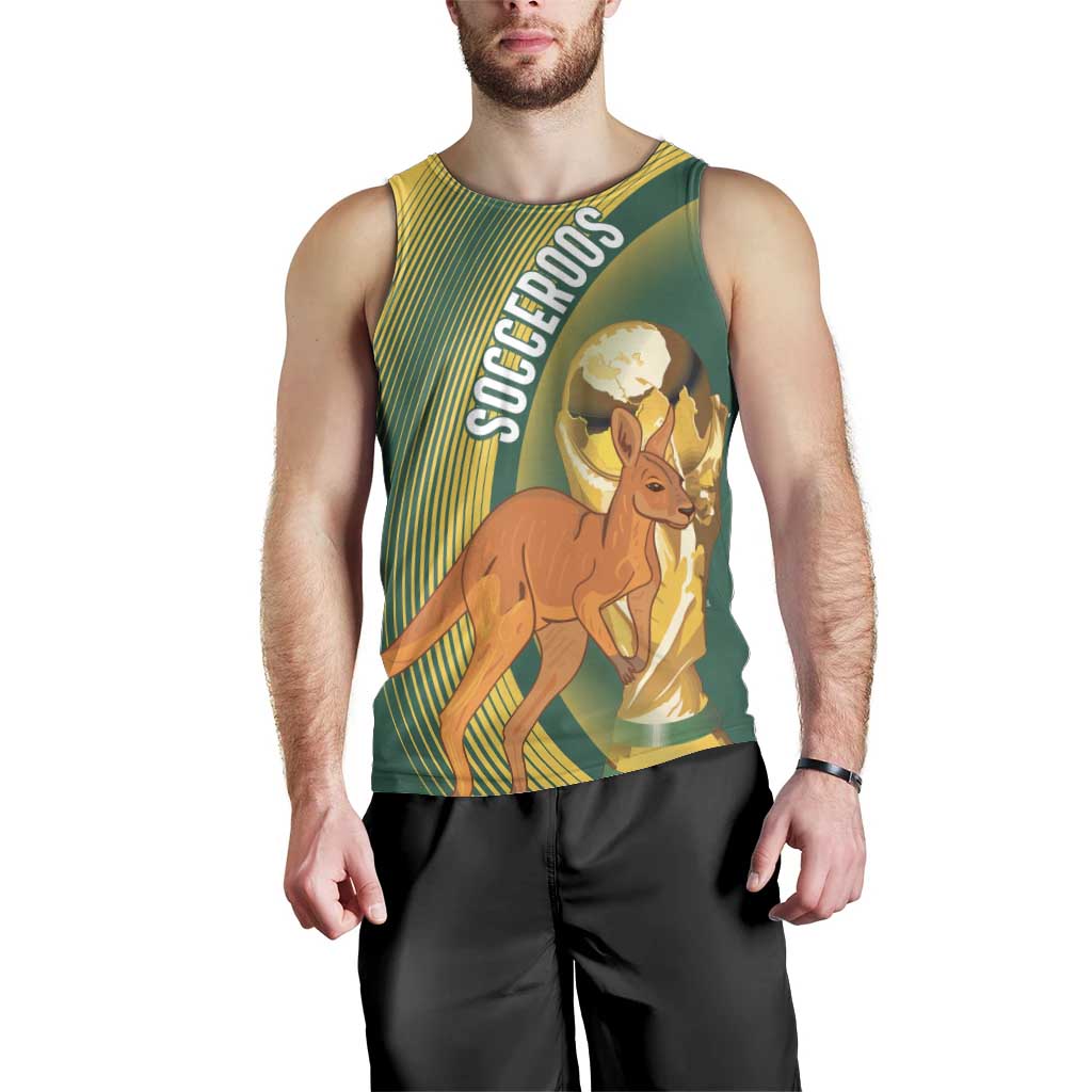 Australia Socceroos WC2026 Custom Men Tank Top Golden Champions - Wonder Print Shop