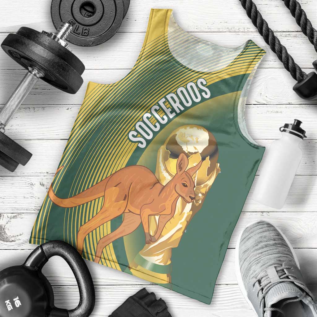 Australia Socceroos WC2026 Custom Men Tank Top Golden Champions - Wonder Print Shop